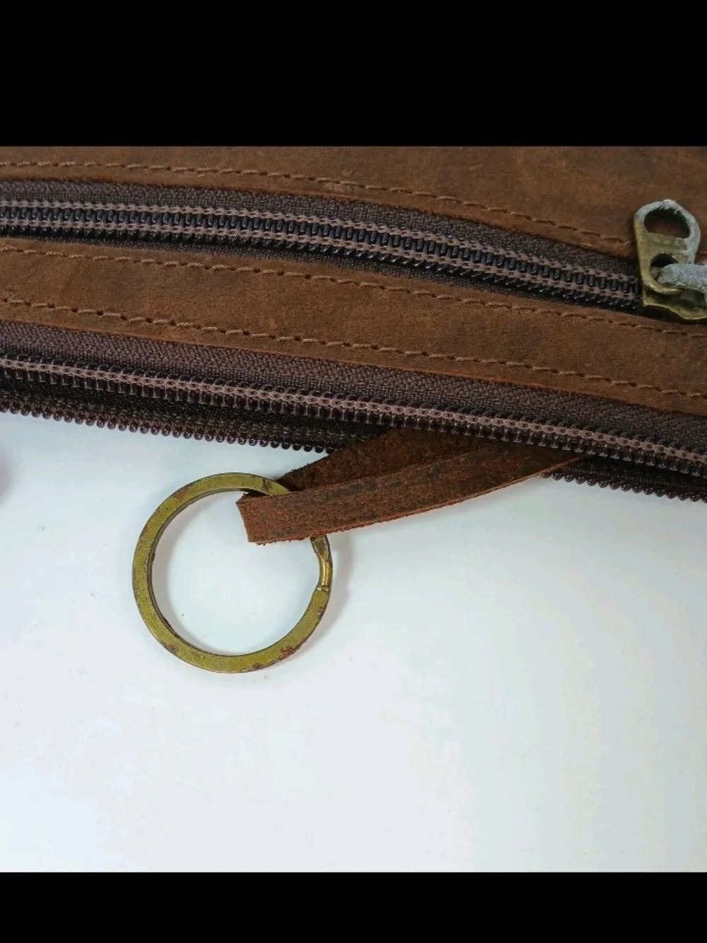 Moonster Distressed Brown Leather Wallet for Men Or Women 8x4.5 Inches